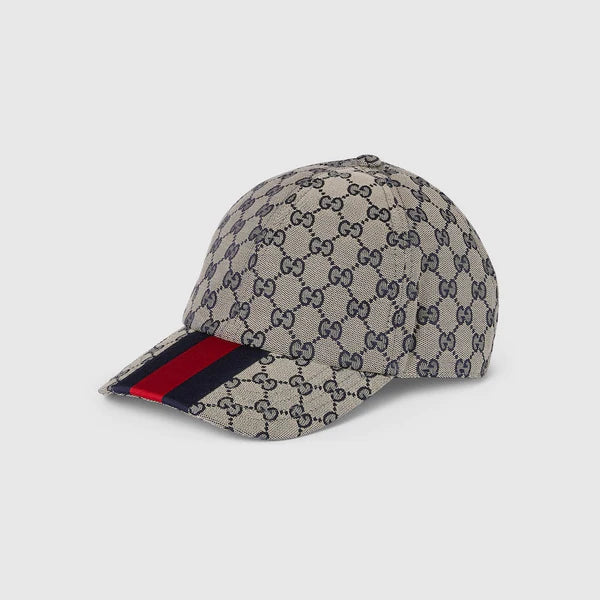 Casquette De Base-Ball En Toile GG D'Origine Beige Blue