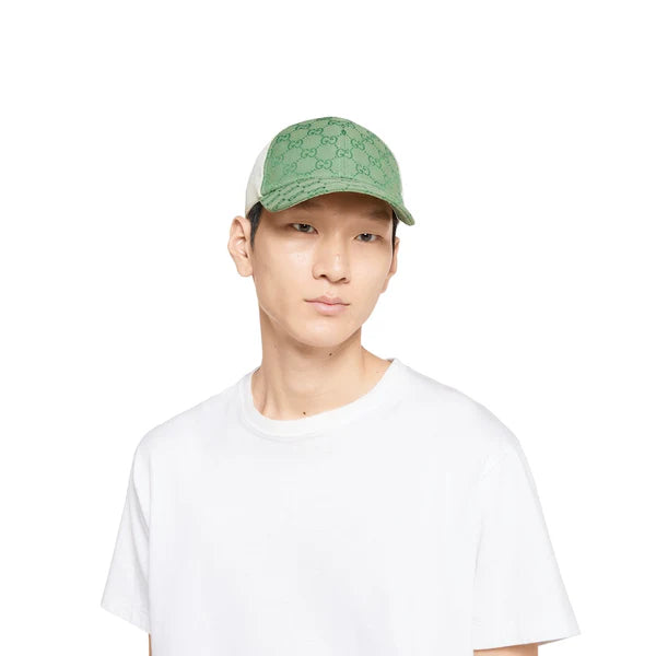 Casquette En Toile Original GG Vert Blanc